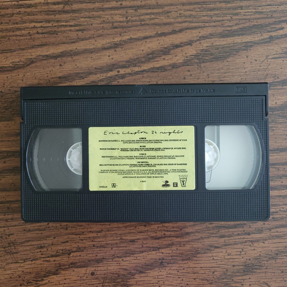 24 Nights by Eric Clapton (VHS, Oct-1991) Warner Reprise Video) - Picture 3 of 6